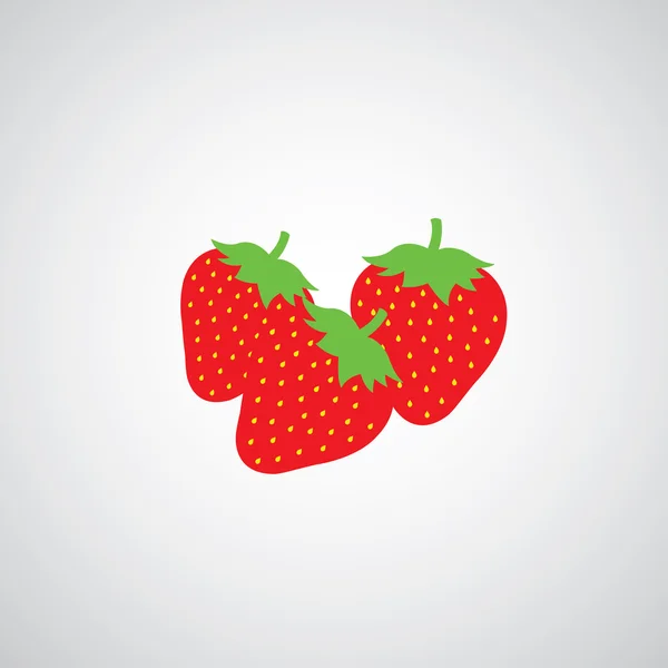 Caricature aux fraises — Image vectorielle