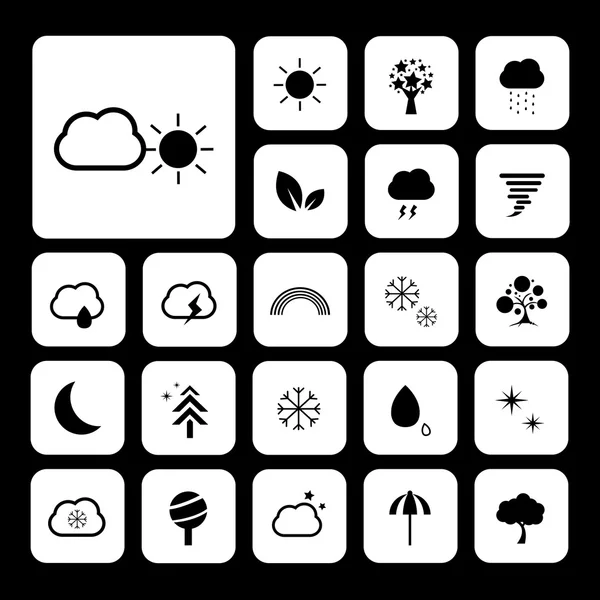 Weather icon set — Stock Vector