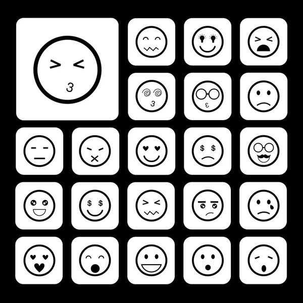 Набір піктограм емоційок обличчя — стоковий вектор
