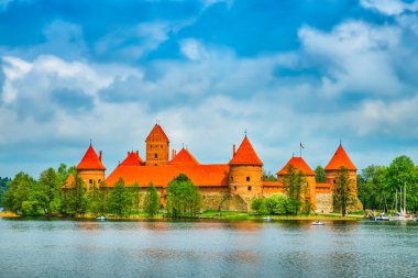 trakai Litvanya Ortaçağ eski kale