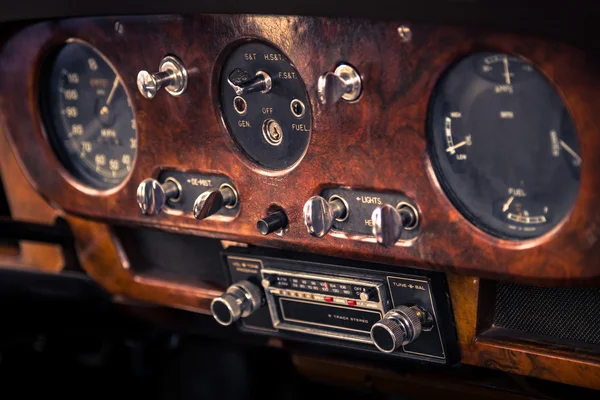 Retro interior vintage car — Stock Photo, Image