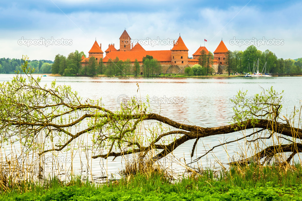 Medieval old castle in Trakai, Lithuania