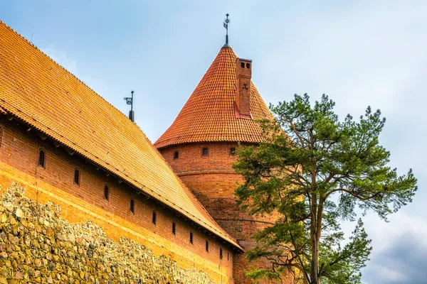 성곽의 탑입니다. trakai, 리투아니아 — 스톡 사진