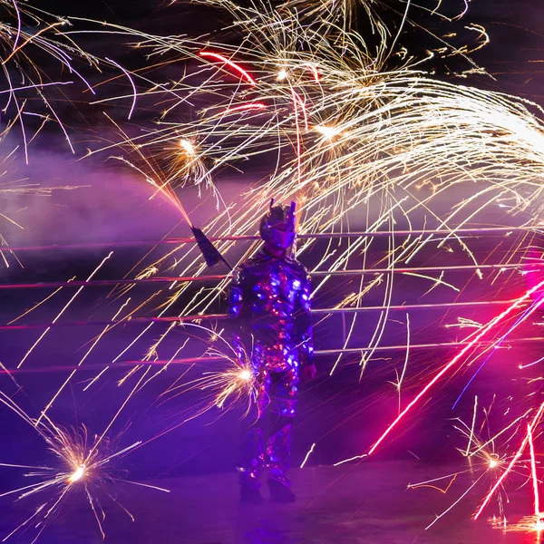 Espectáculo de fuego — Foto de Stock