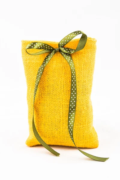 Decorative textile sachet pouch — Stock Photo, Image