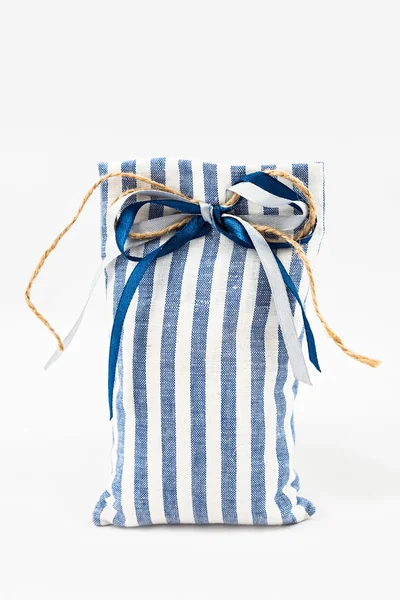 Decorative textile sachet pouch — Stock Photo, Image
