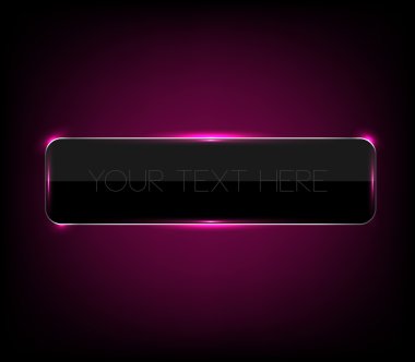 mor parlak neon ışıkları ile banner