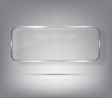gümüş metal çerçeve ile banner