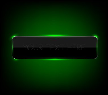 parlak yeşil neon ışıkları ile banner