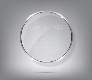 gümüş metal çerçeve ile banner