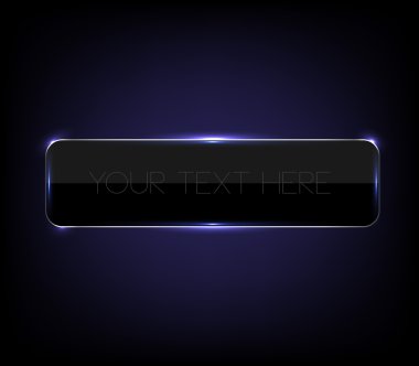 parlak mavi neon ışıkları ile banner