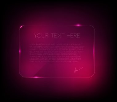 Menekşe cam afiş ile parlak ışıklar