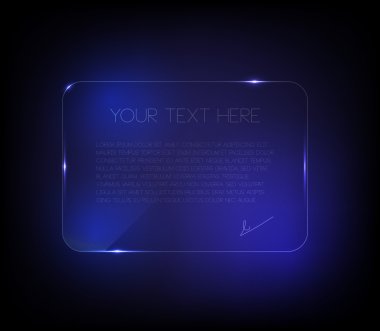 Mavi cam afiş ile parlak ışıklar