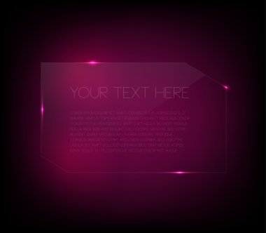 Menekşe cam afiş ile parlak ışıklar