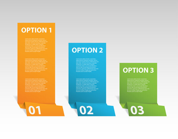 Colorful banners with reflex