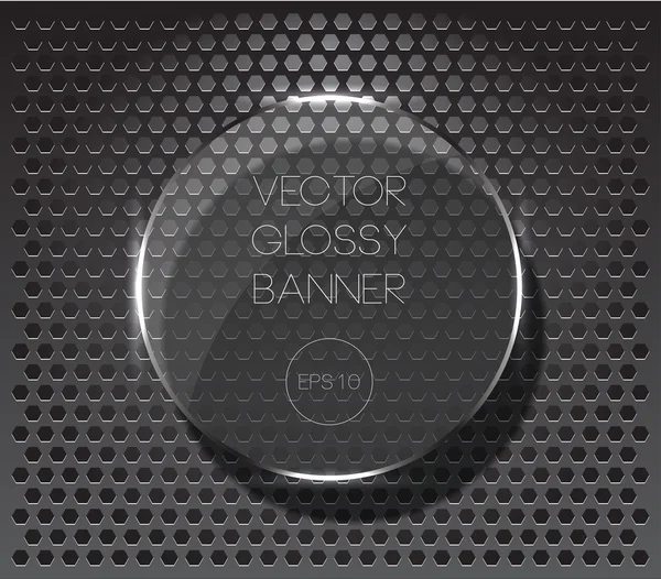 Banner med svart och silver mönster — Stock vektor