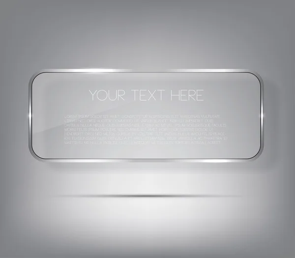 gümüş metal çerçeve ile banner