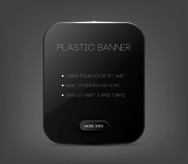 Bannière en plastique noir — Image vectorielle