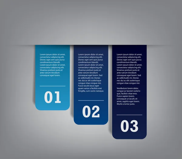 Adım tanıtımı için üç kağıt afiş şablon