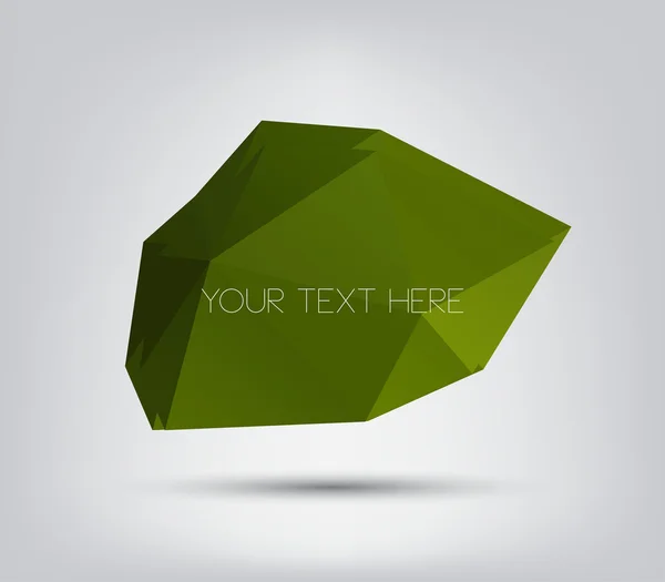 Banner de cristal verde — Vector de stock