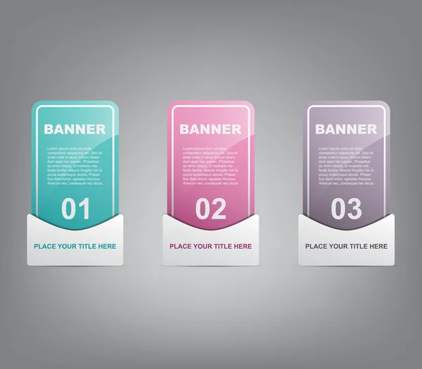 Färgglada banners med reflex — Stock vektor