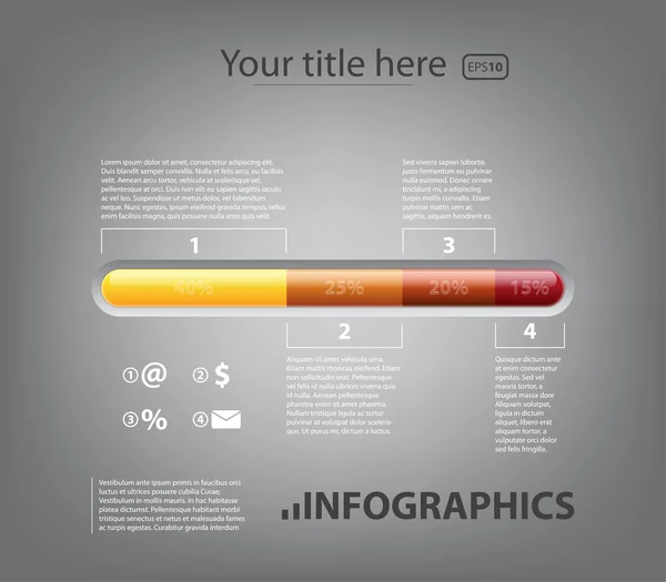 Barre infographique — Image vectorielle