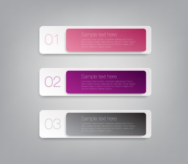 Adım tanıtımı için üç kağıt afiş şablon-ebilmek var olmak kullanılmış için Infographics veya iş düzeni