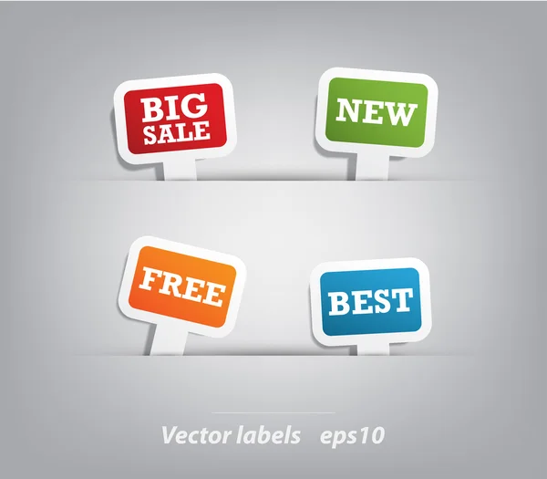 Conjunto de etiquetas vectoriales — Vector de stock