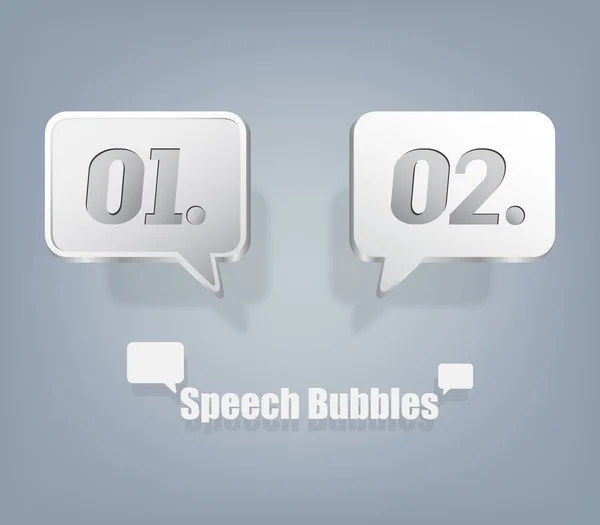 Conjunto de burbujas modernas de voz vectorial — Vector de stock