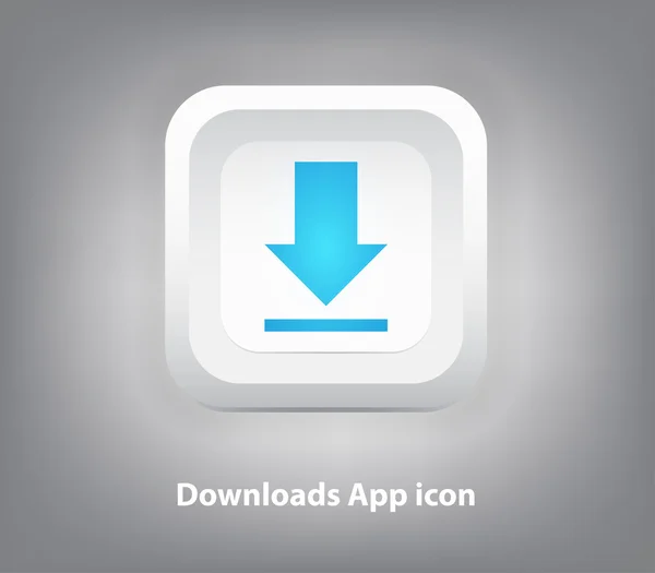 Nedladdningar app ikon — Stock vektor