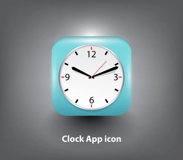 時計アプリのアイコン — ストックベクタ
