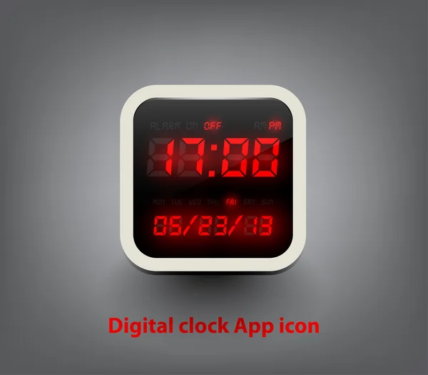 Uhr-App-Symbol — Stockvektor