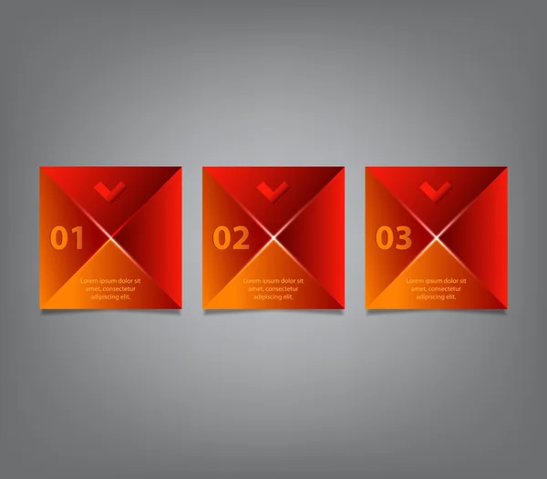 Trois bannières prisme — Image vectorielle