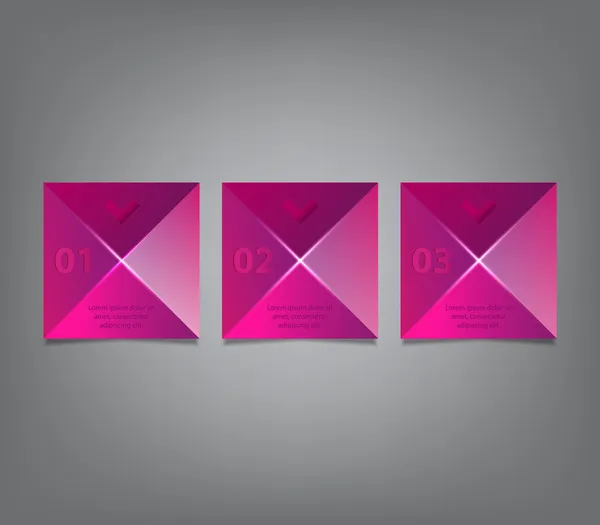 Trois bannières prisme — Image vectorielle
