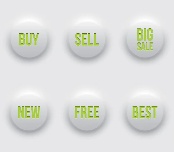 Set of web buttons for e-commerce — Stock Vector