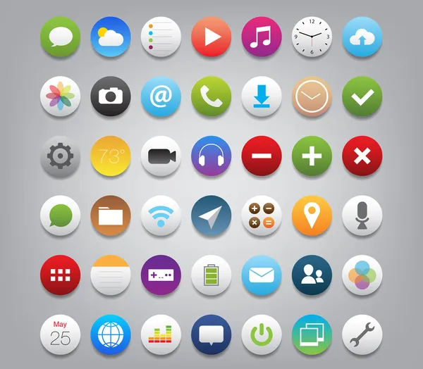 akıllı telefonlar ve tabletler için app simge kümesi