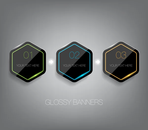 plastik parlak afiş refleks ile vektör