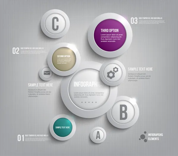 Panneau de présentation étape moderne peut être utilisé pour l'infographie ou la mise en page du site Web — Image vectorielle