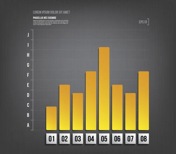 Modèle moderne de graphique financier pour infographie ou mise en page de flux de travail — Image vectorielle