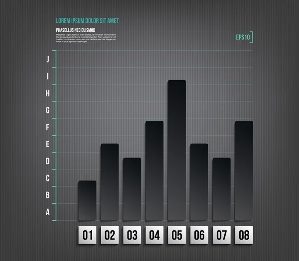 Modèle moderne de graphique financier pour infographie ou mise en page de flux de travail — Image vectorielle