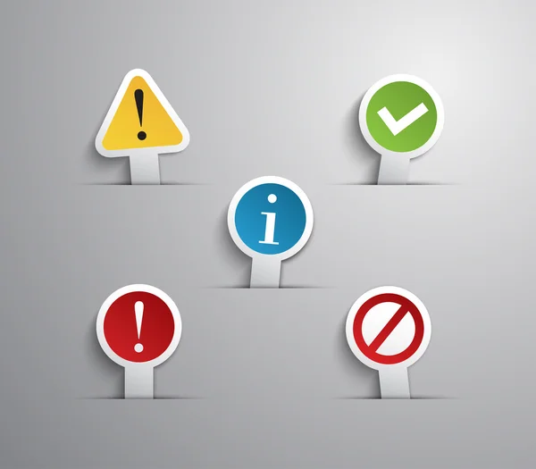 Web siteleri için dört Internet bildirim etiket simge kümesi