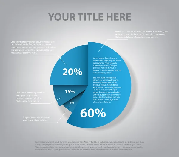 Business pie chart for documents and reports Royalty Free Stock Illustrations