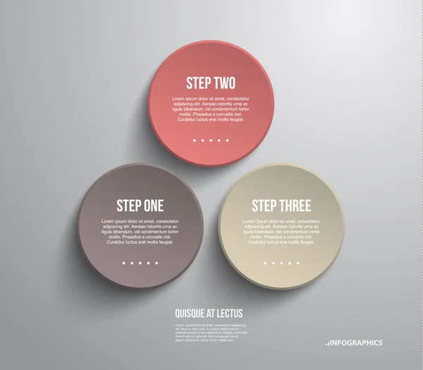 Adım tanıtımı için üç modern plastik Banner şablon-ebilmek var olmak kullanılmış için Infographics veya iş düzeni