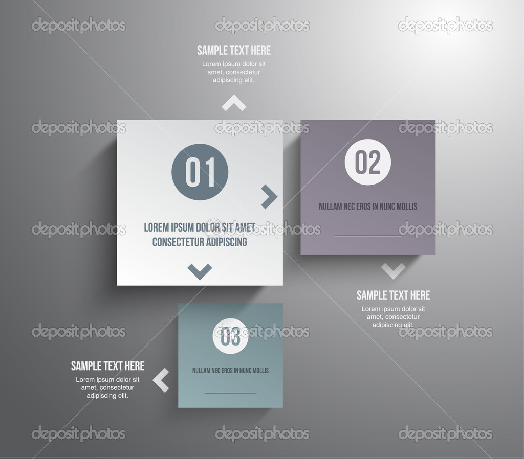 Modern infographic template for step presentation can be used for business graphic or workflow layout