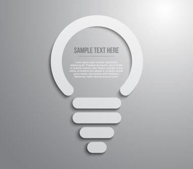 ampul fikir kavramı afiş şablon