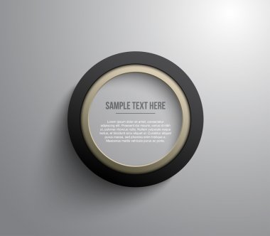 plastik halkalar ile vektörel banner