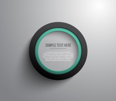 plastik halkalar ile vektörel banner