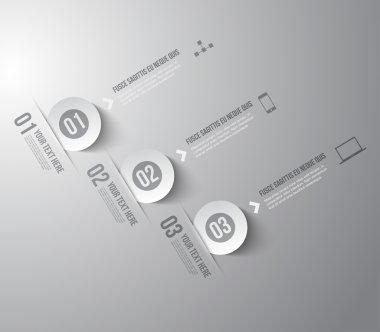 Modern Infographic şablon adım tanıtımı için