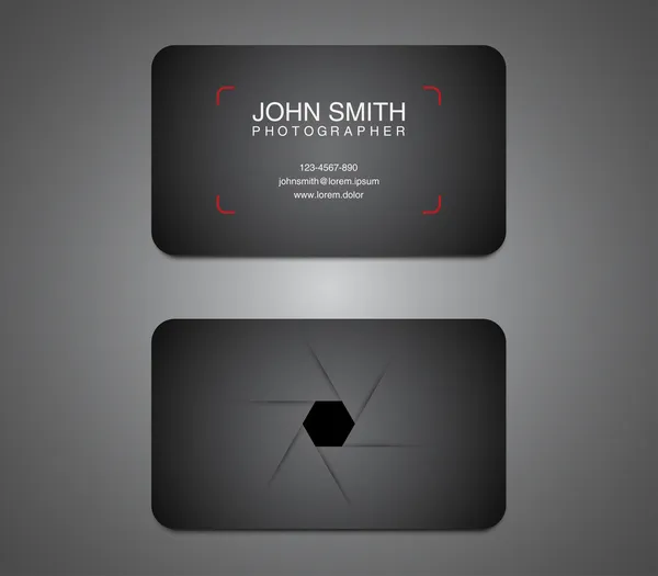 Modern fotoğrafçı kartvizit şablonu