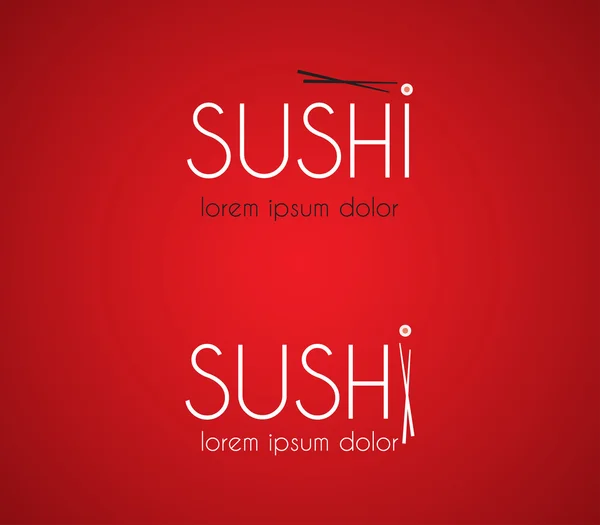 Vektor-Sushi-Geschäftsdesign-Vorlage — Stockvektor